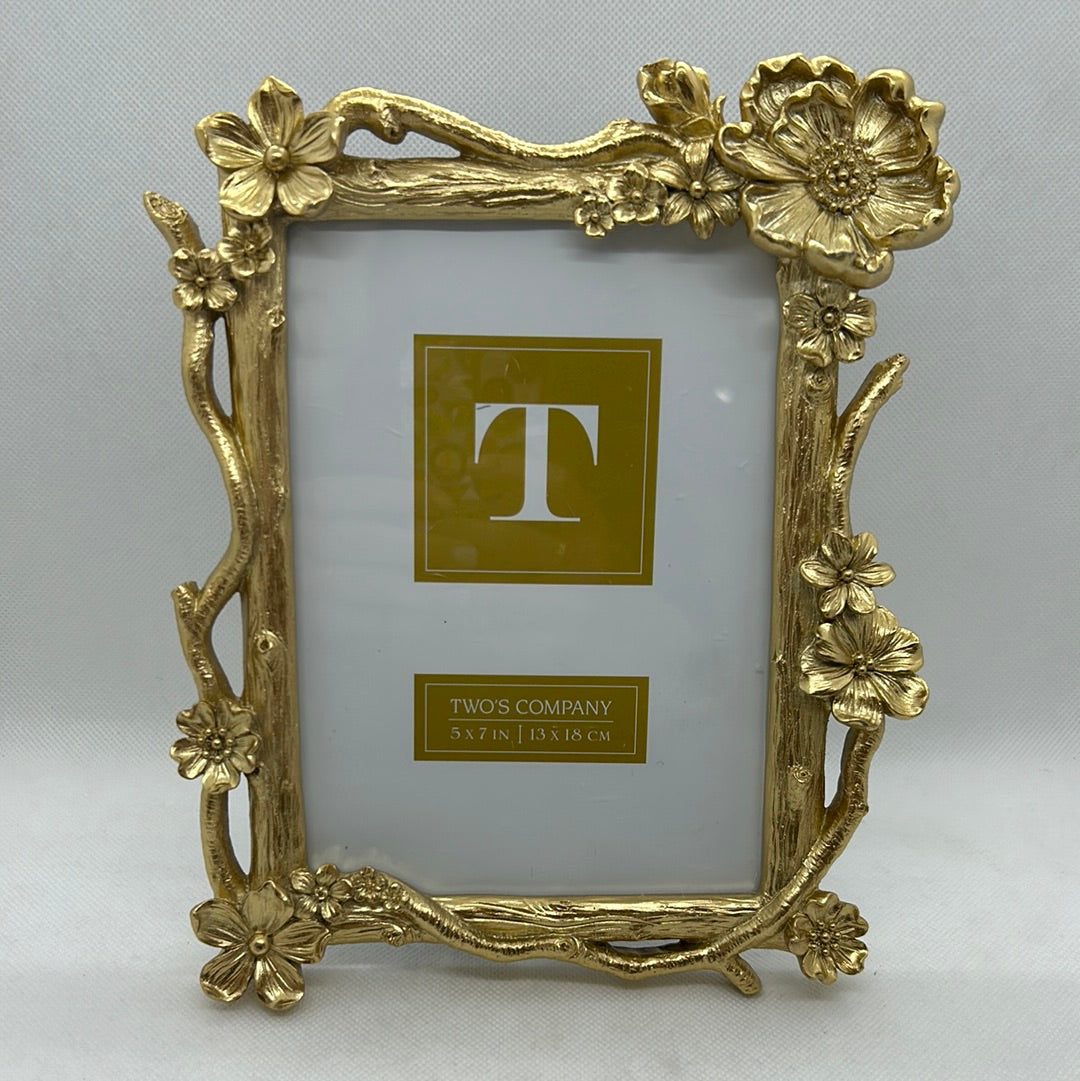 Gold Floral Frame