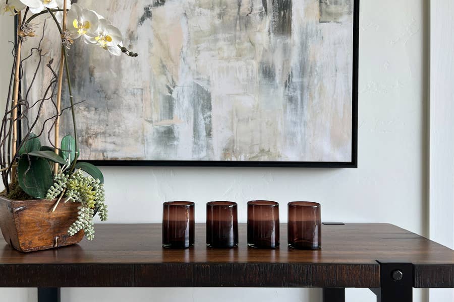 Handblown Mexican DOF Glasses - Tamarind