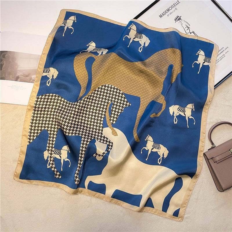 SueSilkHK - Blue Vintage Horse