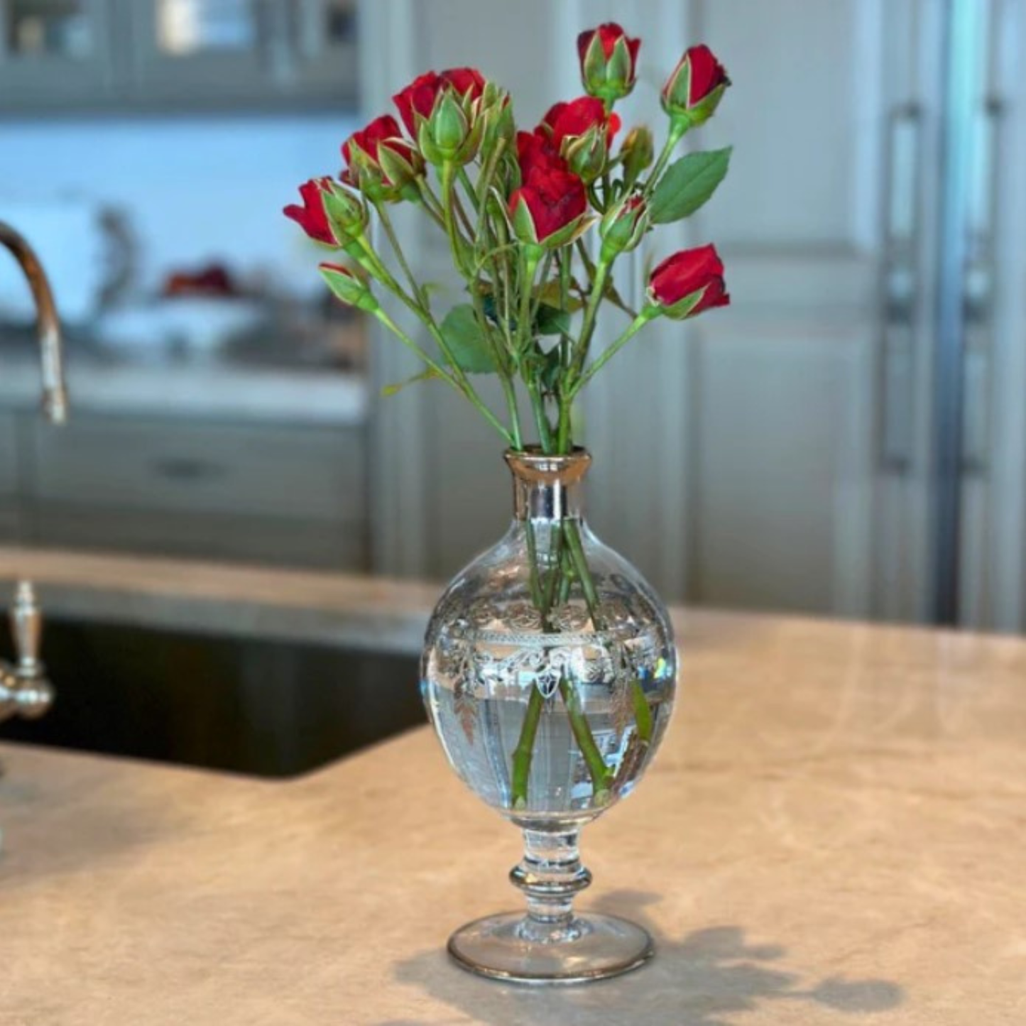 Vetro Platinum Bud Vase