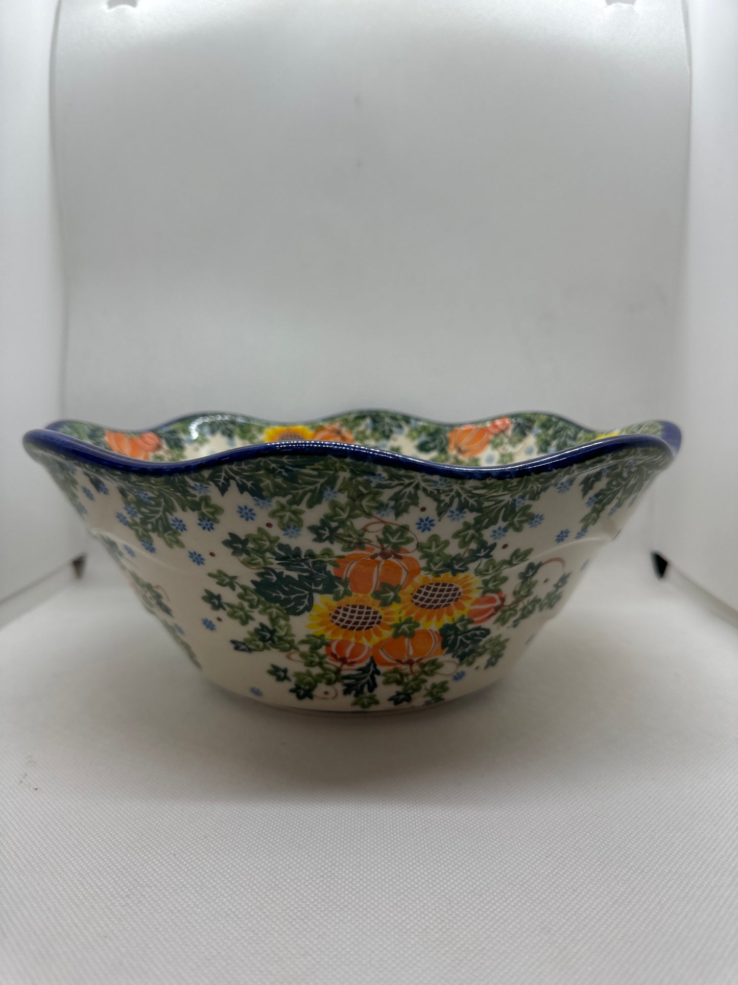 KALICH Pumpkin Delight Wavy Edge Bowl 12"