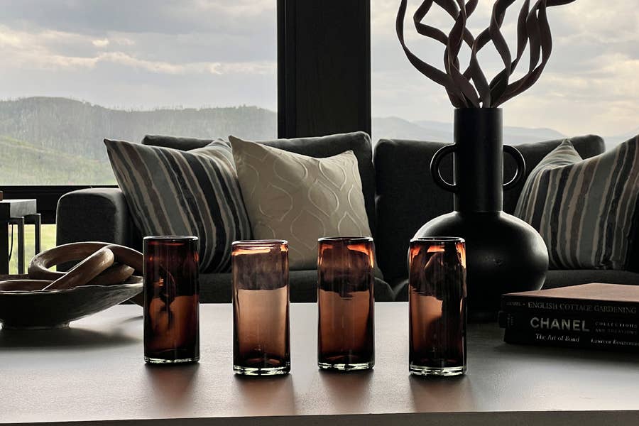 Handblown Mexican Highball Glasses - Tamarind