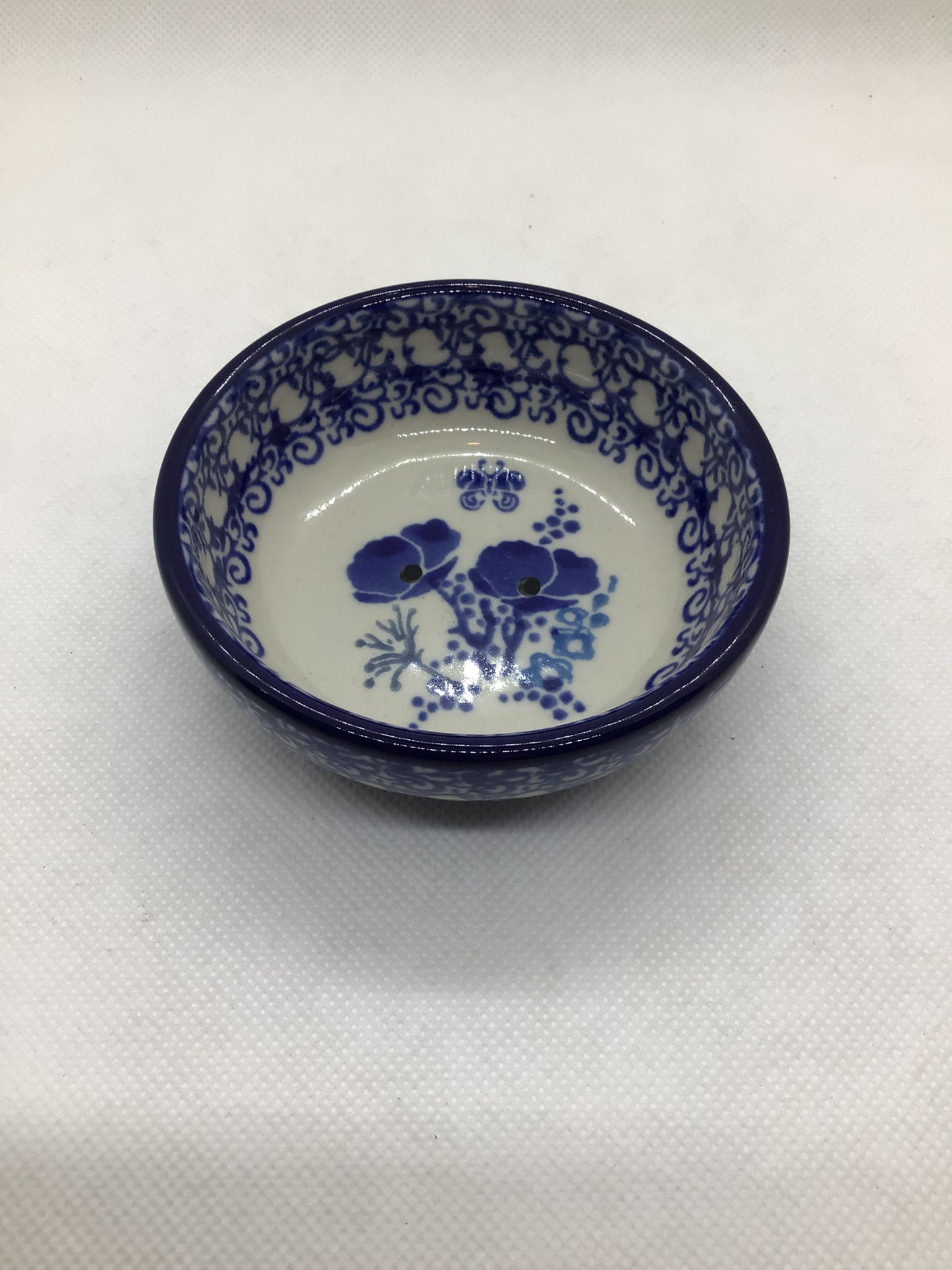Evening Poppy Tiny Round Bowl 3.5"