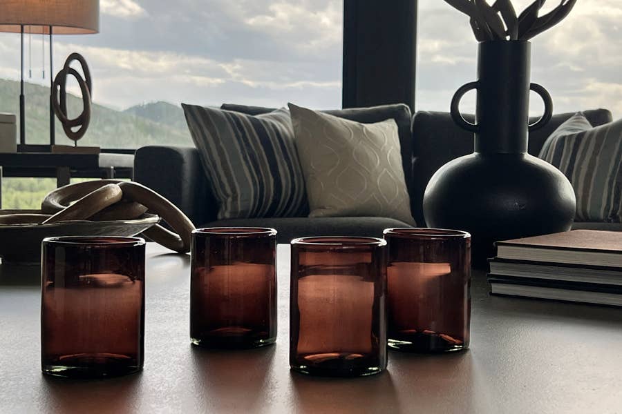 Handblown Mexican DOF Glasses - Tamarind