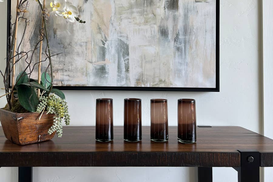 Handblown Mexican Highball Glasses - Tamarind