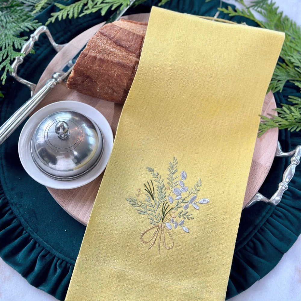 Arte Italica & Crown Linen Designs - Farmers Market Bouquet Towel - New