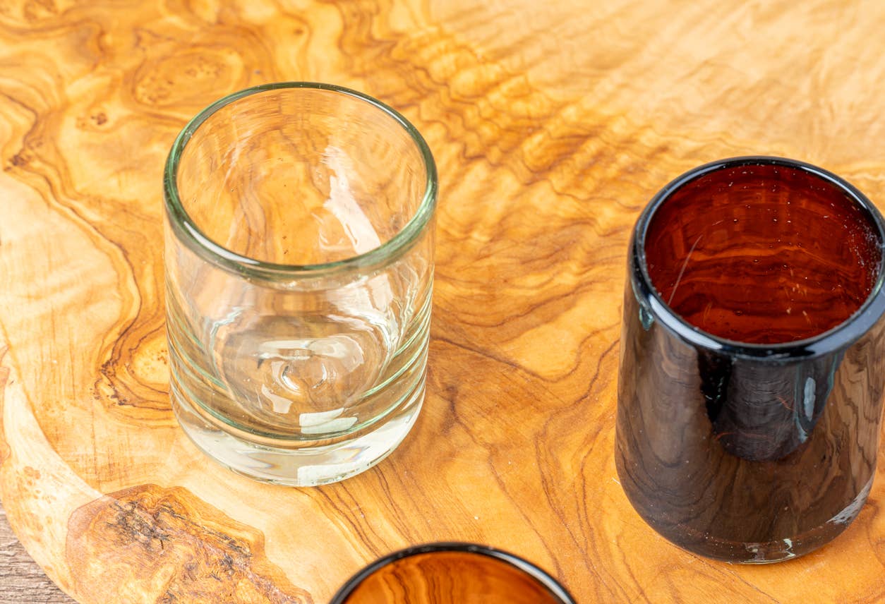 Handblown Shooter Glasses - Tamarind