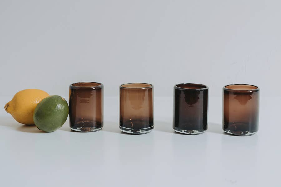 Handblown Shooter Glasses - Tamarind