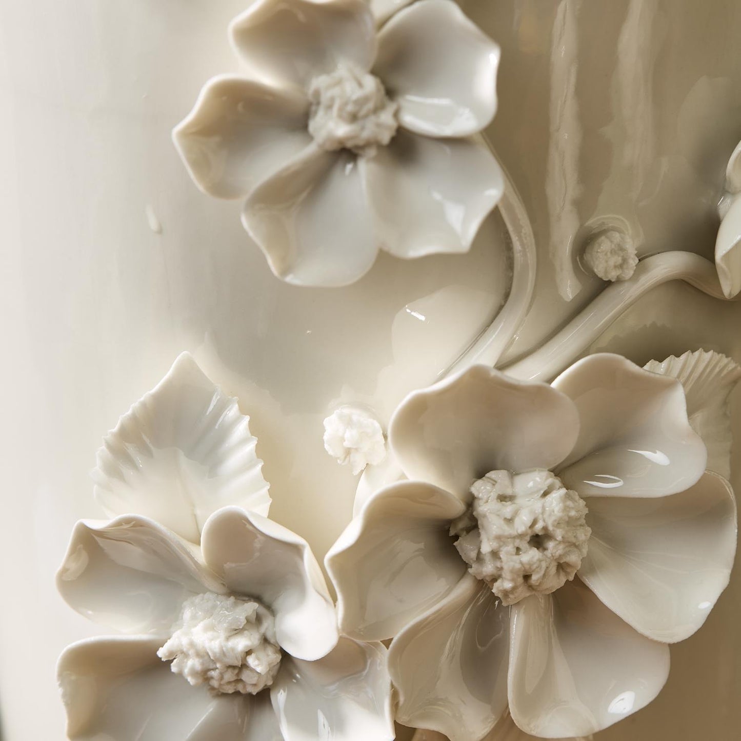 Sculpted Flowers Vase