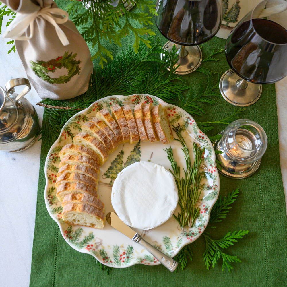 Natale Signed Ruffled Cake Plate