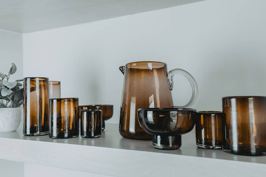 Handblown Mexican Highball Glasses - Tamarind