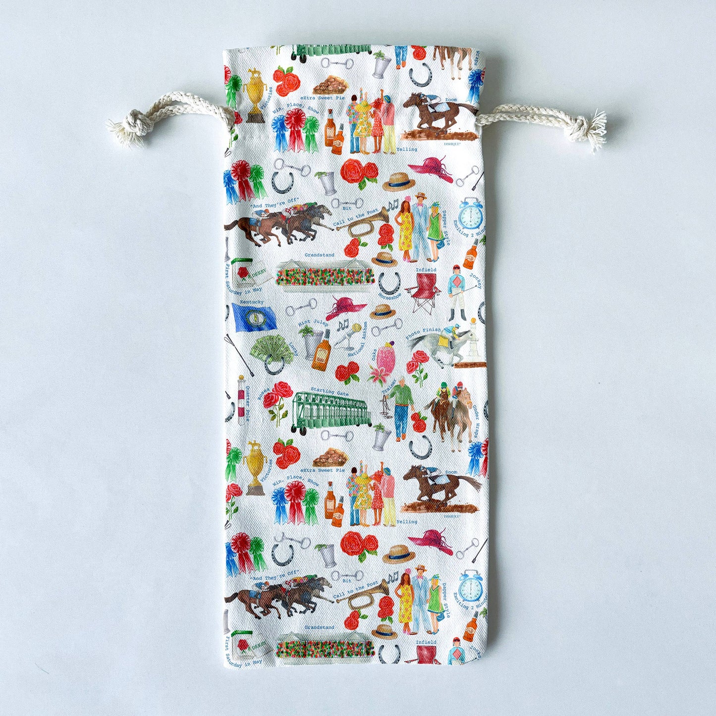 Derby Themed Wine/Liquor Bottle Gift Bag