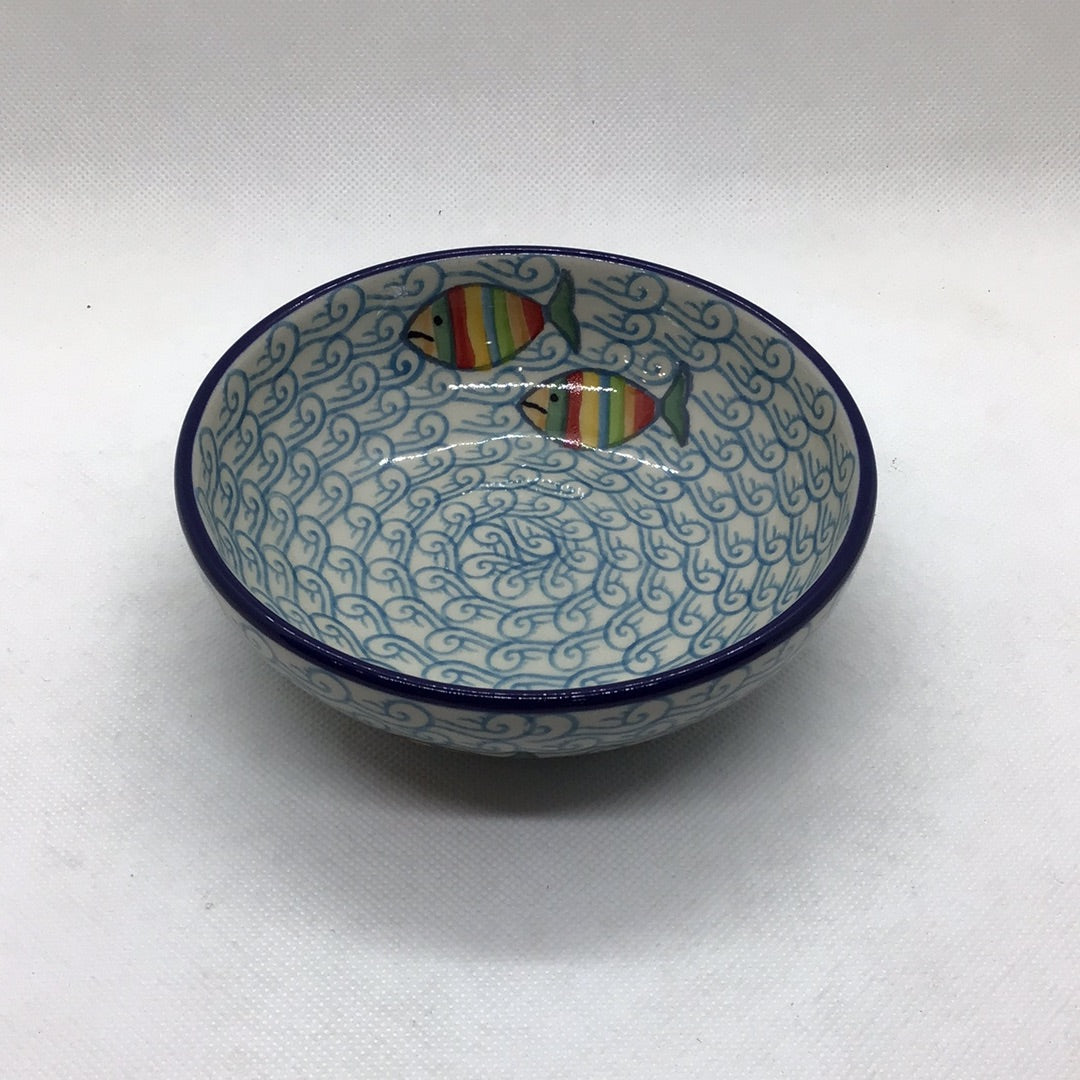 Rainbow Fish Shallow Bowl 5"