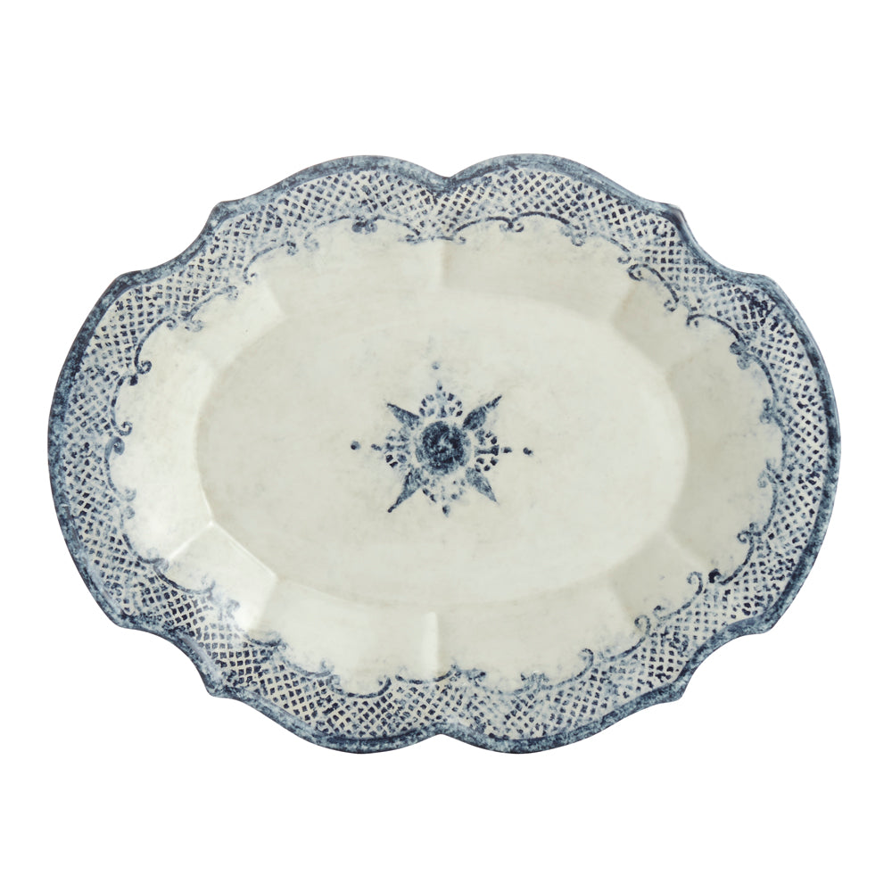 Burano Oval Scalloped Platter