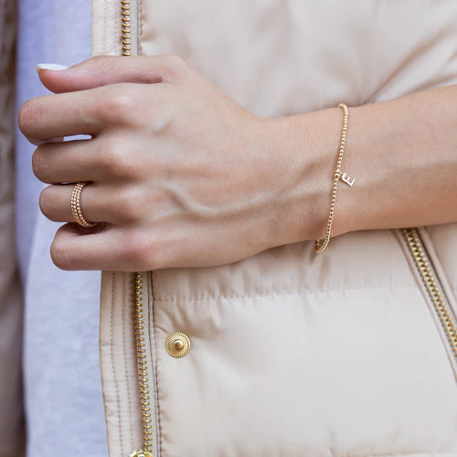 ENewton Classic Gold Respect Initial Bracelet