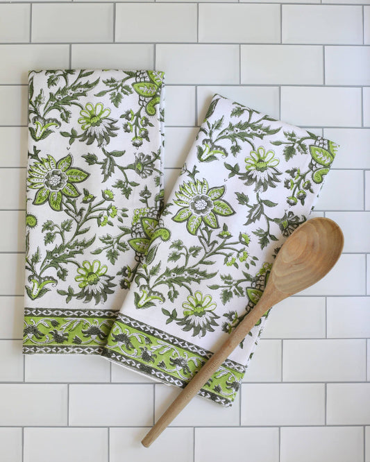 Kitchen Towel Gayatri Olive, Set of 2