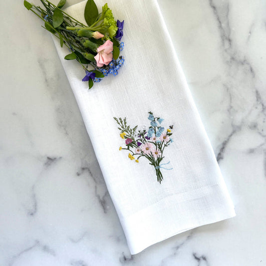 Arte Italica & Crown Linen Designs - Wildflower Bouquet Linen Towel