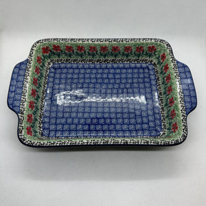Red Daisies Rec Baker w/ Handles