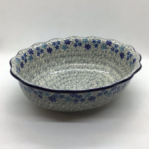 Periwinkle Fluted Oval Casserole