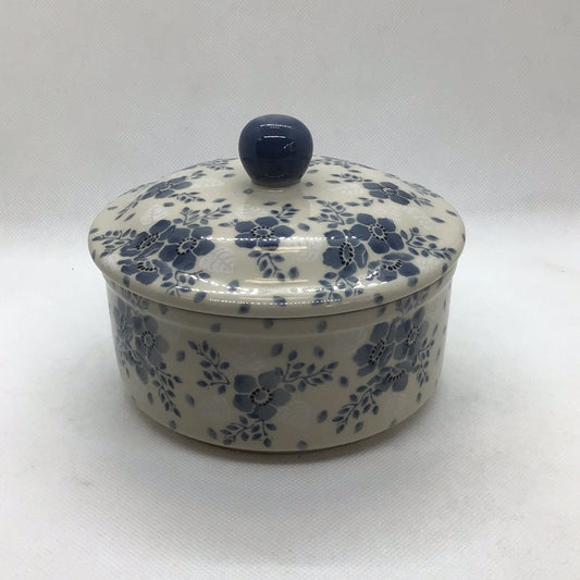 Blue Velvet Covered Container
