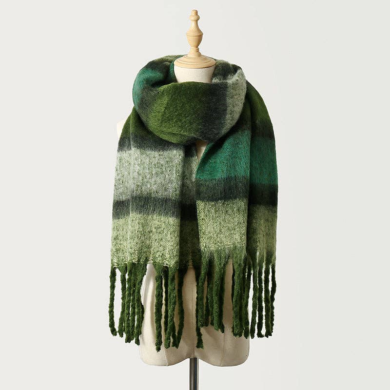 SueSilkHK - Striped Scarf