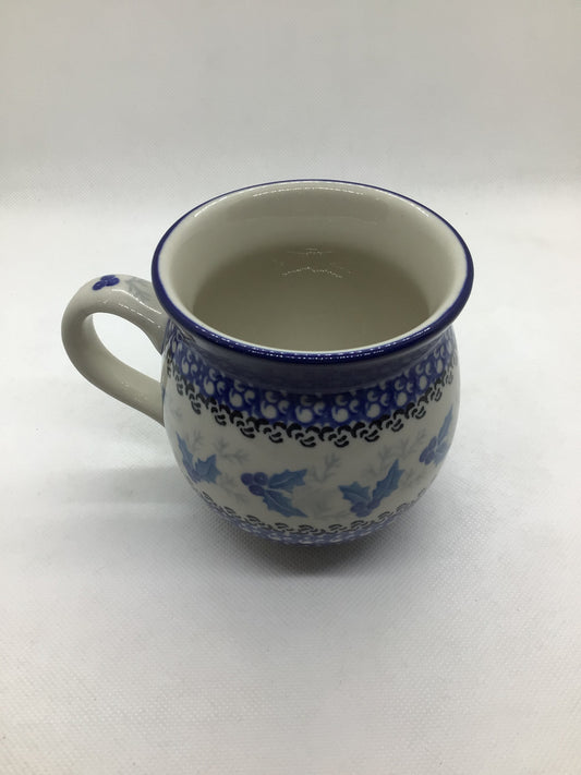 Blue Holly Ring Bubble Mug 12 oz