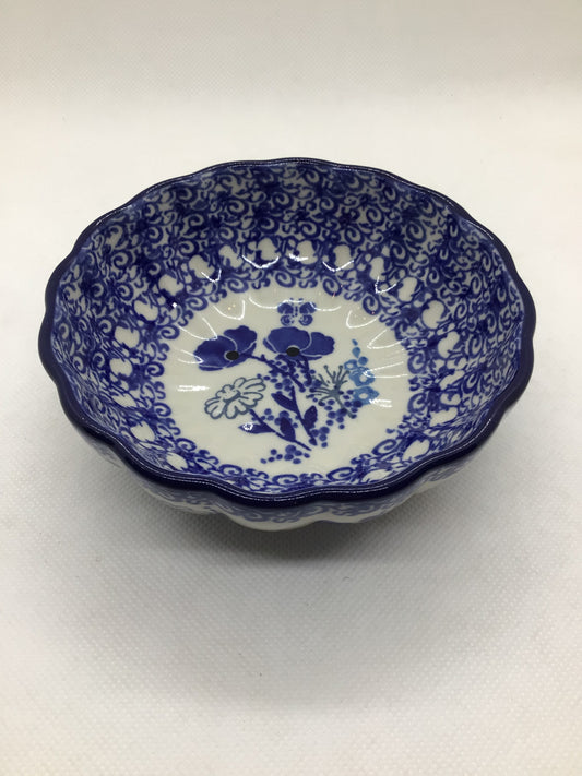 Evening Poppy Scalloped Bowl 4.5"