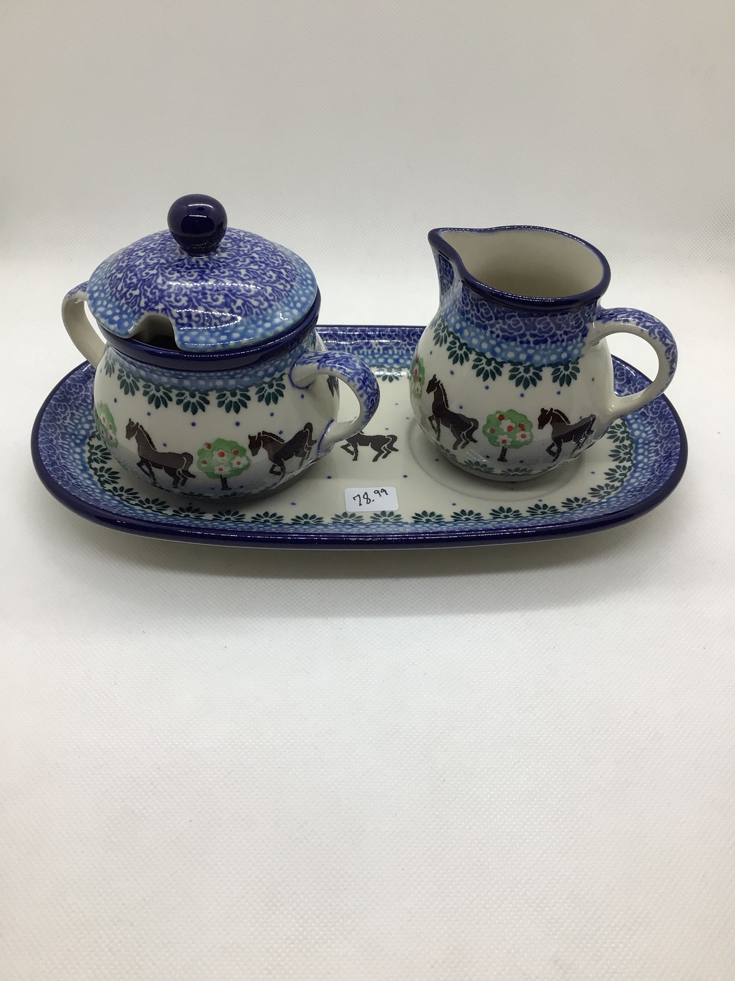 Brown Horse Creamer & Sugar Set
