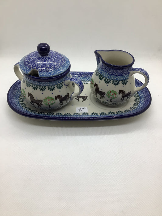Brown Horse Creamer & Sugar Set