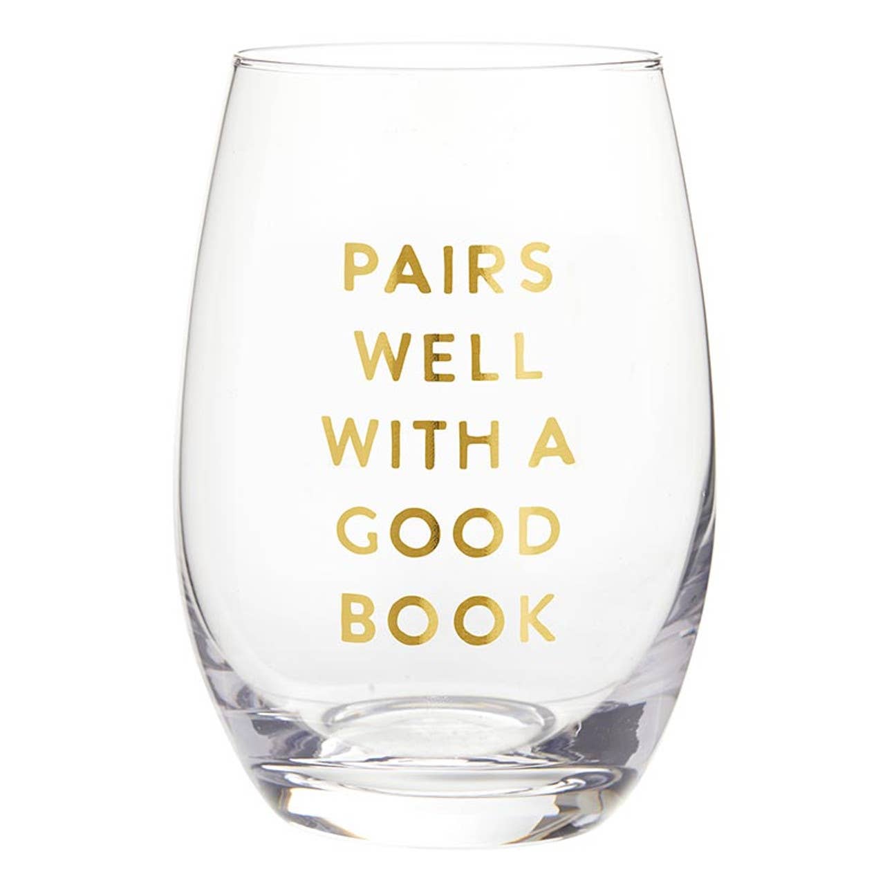 Santa Barbara Design Studio by Creative Brands - Stemless Wine Glass - Pairs Well with A Good Book