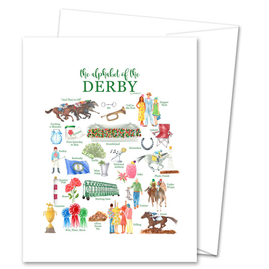 Derby Alphabet Card + Envelope