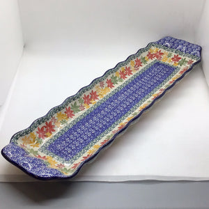 Maple Harvest Rectangular Scalloped Tray 20"