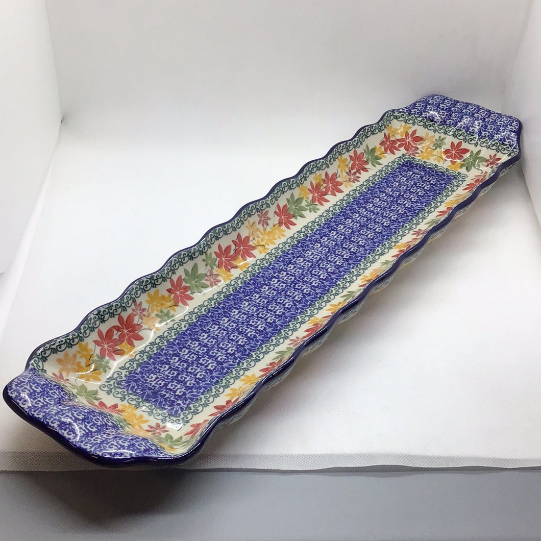 Maple Harvest Rectangular Scalloped Tray 20