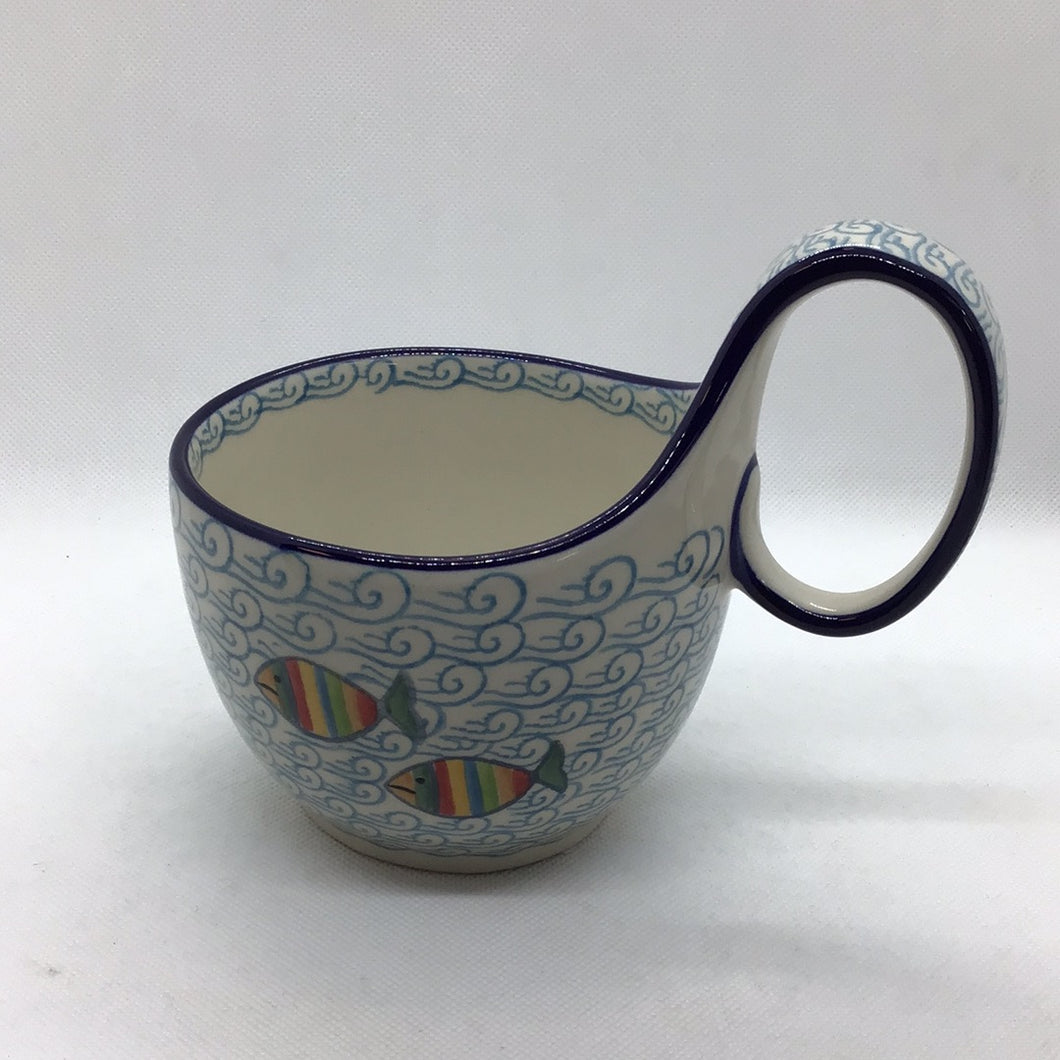 Two Fish Bowl w/Loop Handle