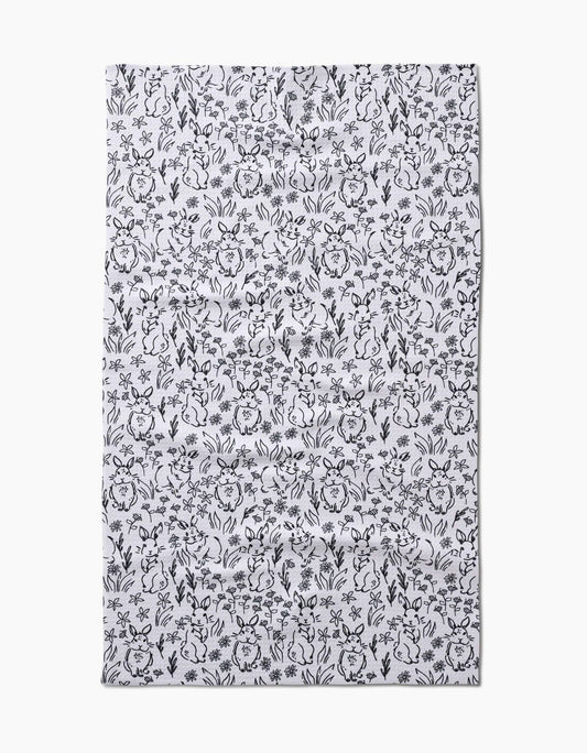Bunny Rabbit Garden Tea Towel