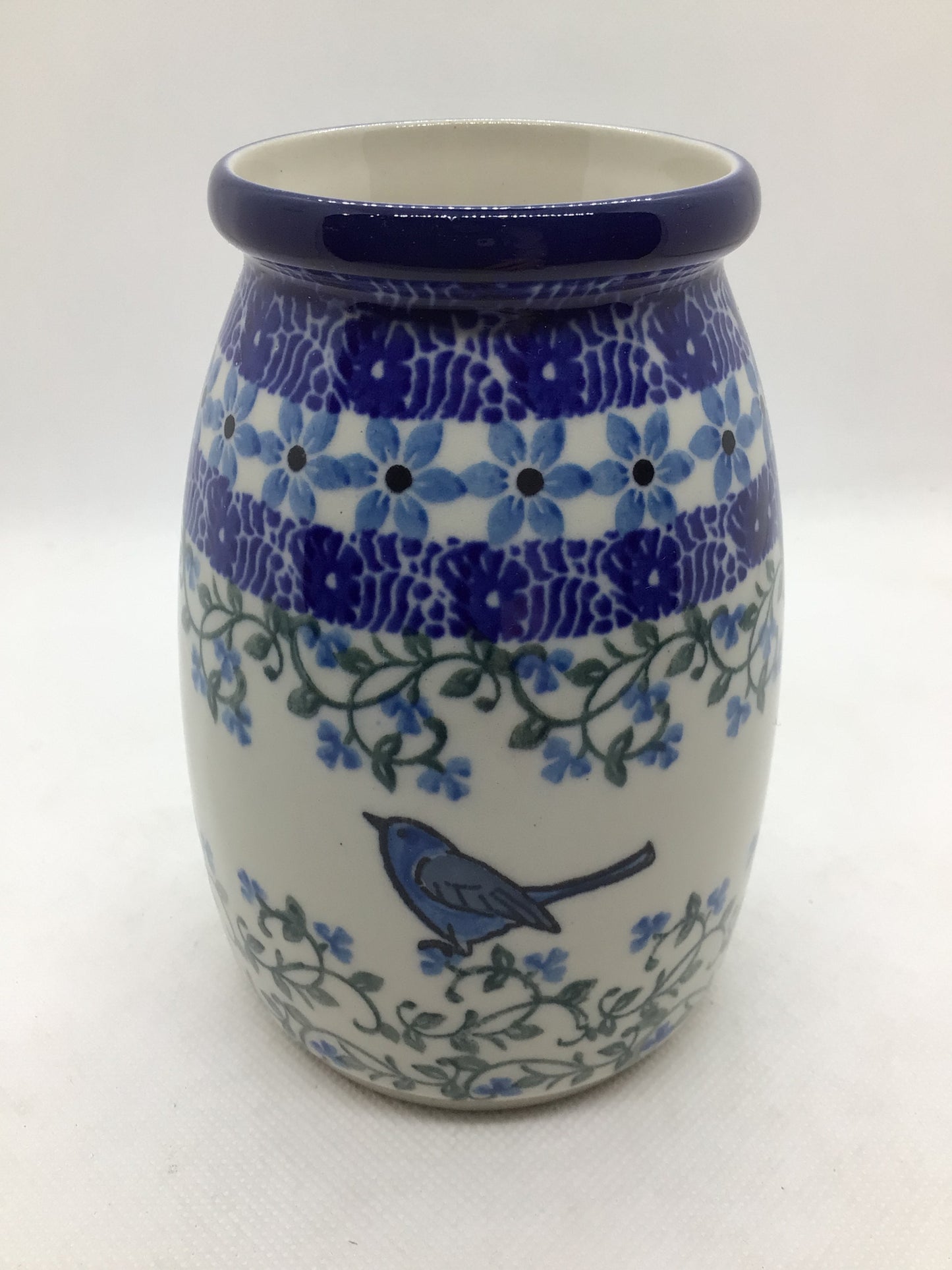 Song Bird Milk Bottle Vase