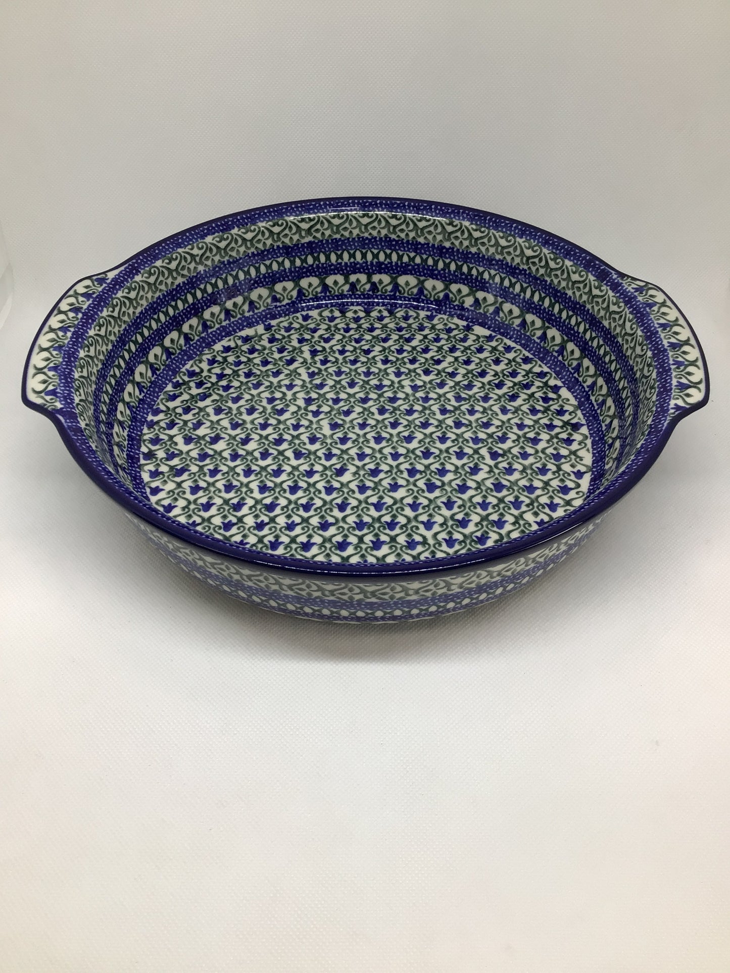 Tulip Trellis Large Round Baker w/Handles
