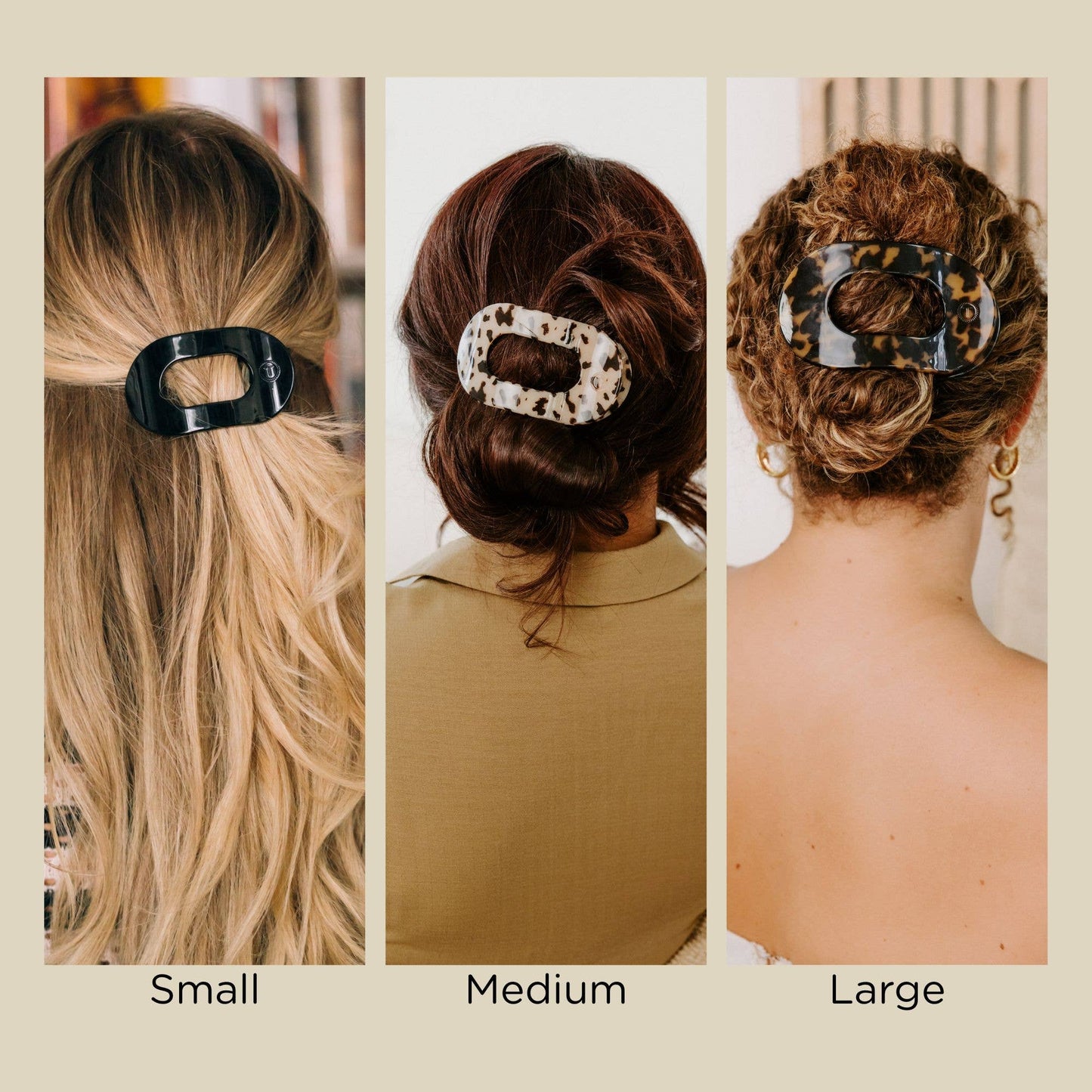 TELETIES - Flat Round Hair Clip | Medium | Summer Brights