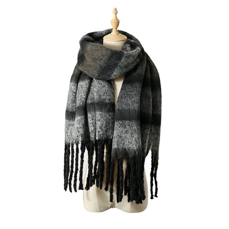 SueSilkHK - Striped Scarf