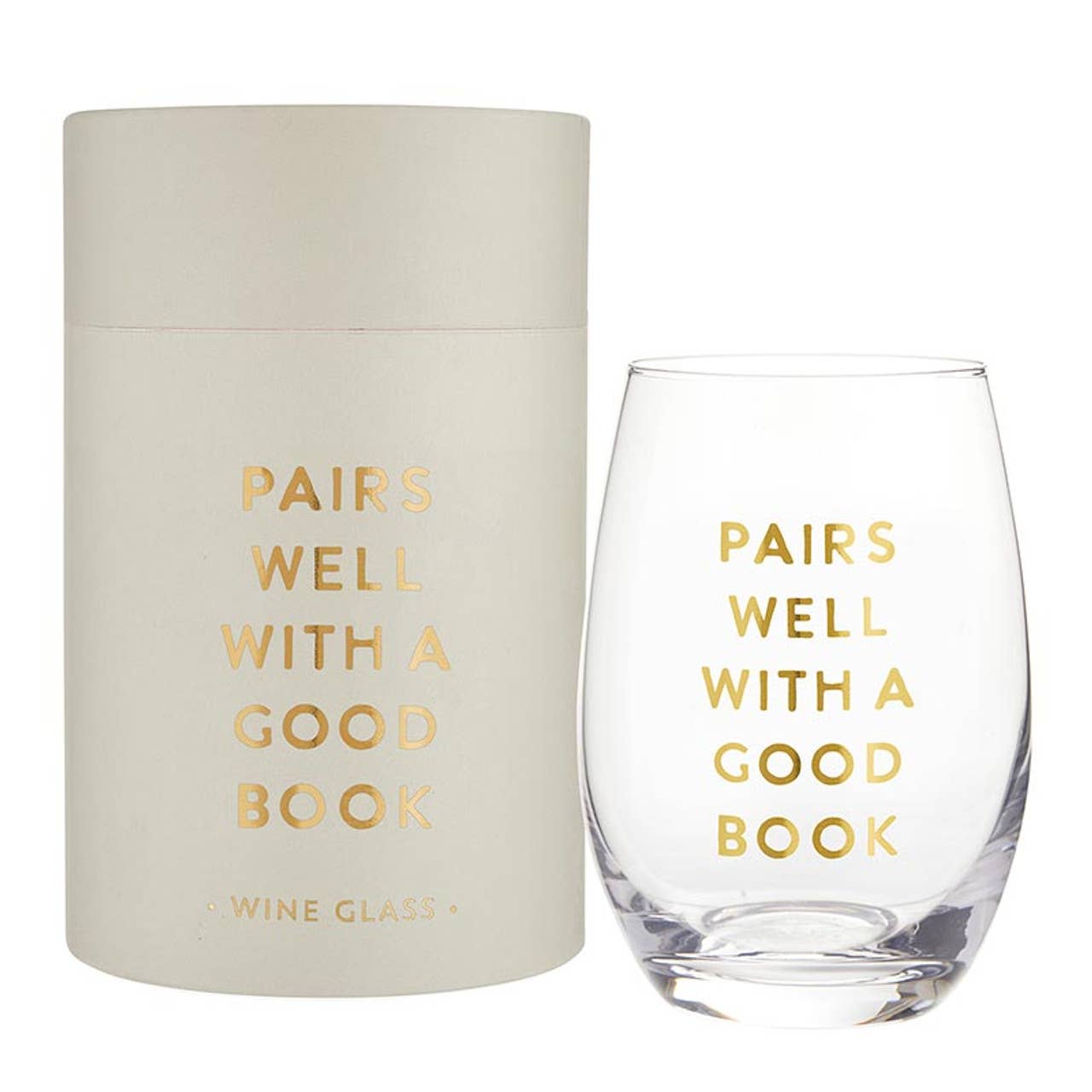 Santa Barbara Design Studio by Creative Brands - Stemless Wine Glass - Pairs Well with A Good Book