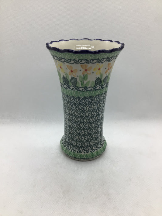 Peaches n Cream Fluted Vase 7"