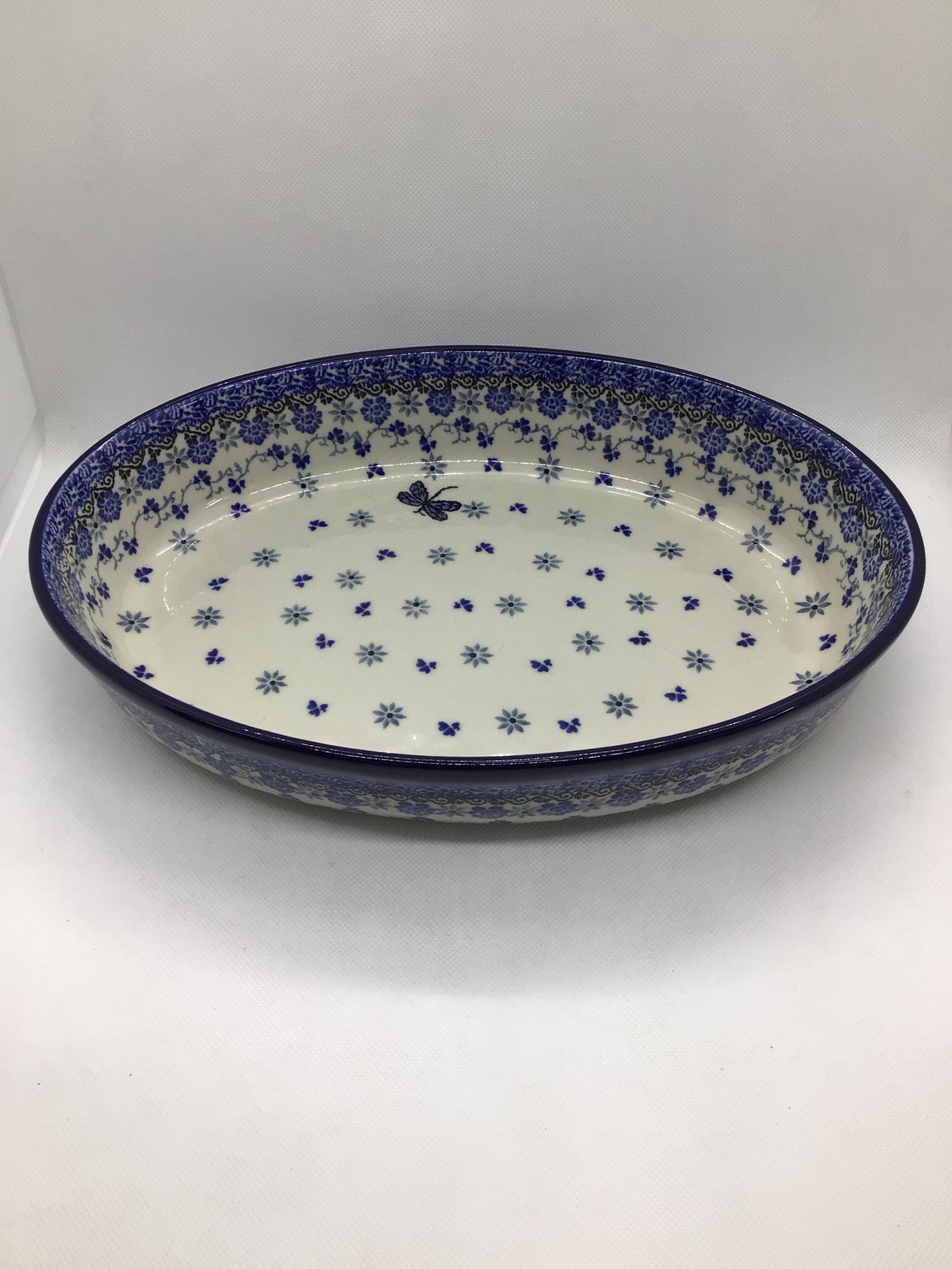 Dragonfly Oval Baker 12"
