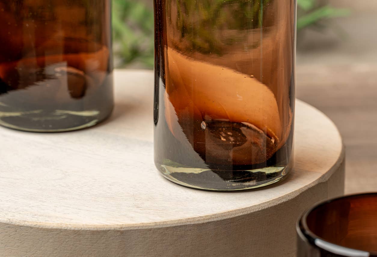 Handblown Mexican Highball Glasses - Tamarind