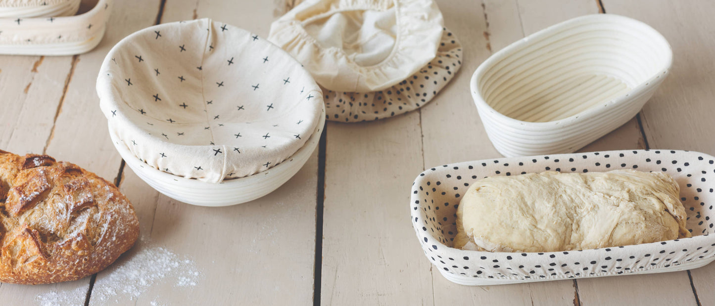 NOW Banneton Natural Cotton Liner Round