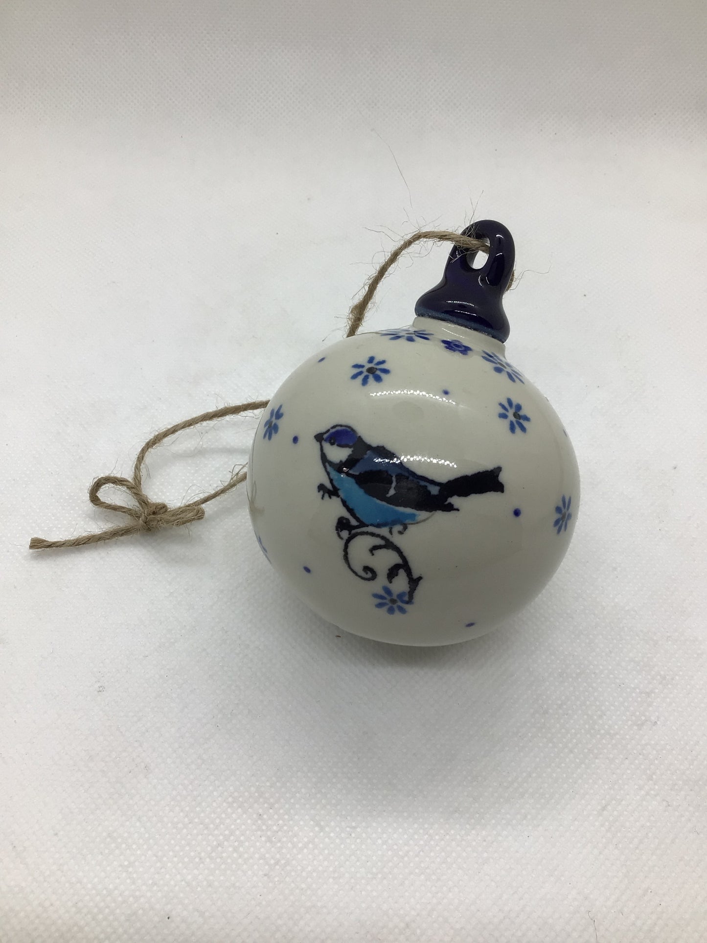 Blue Bird Round Ornament 2.5"