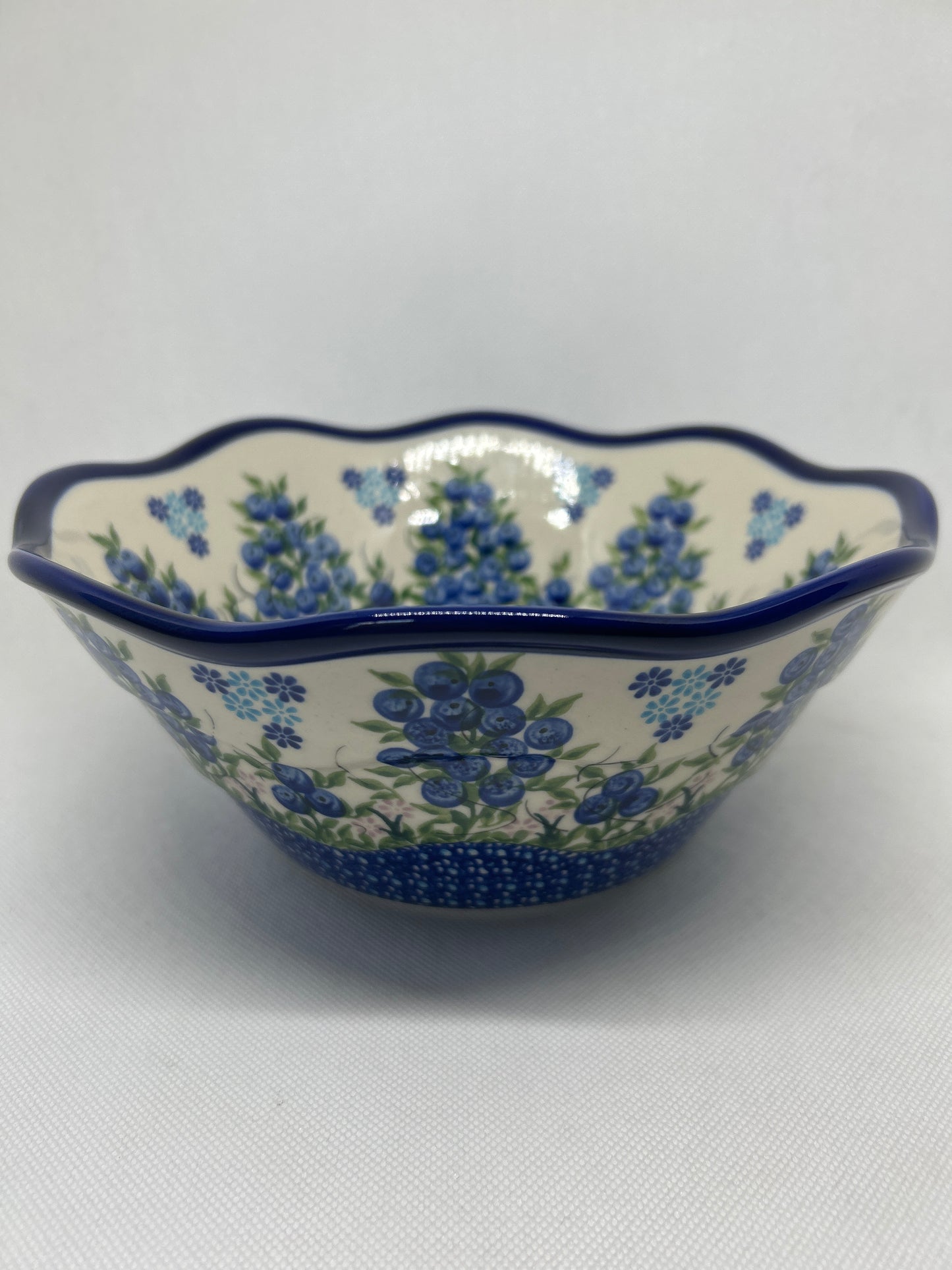 KALICH Blueberry Wavy Bowl 9.5"