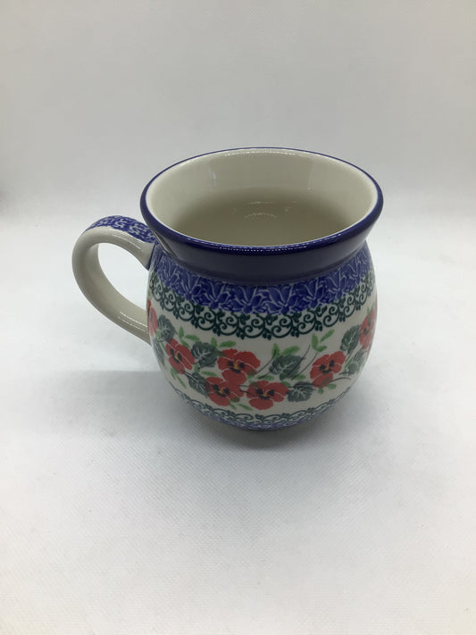 Red Pansy Bubble Mug 16 oz.
