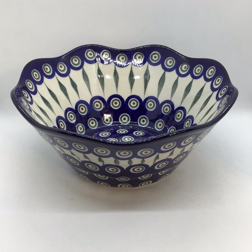 Traditional Peacock Wavy Edge Bowl 10