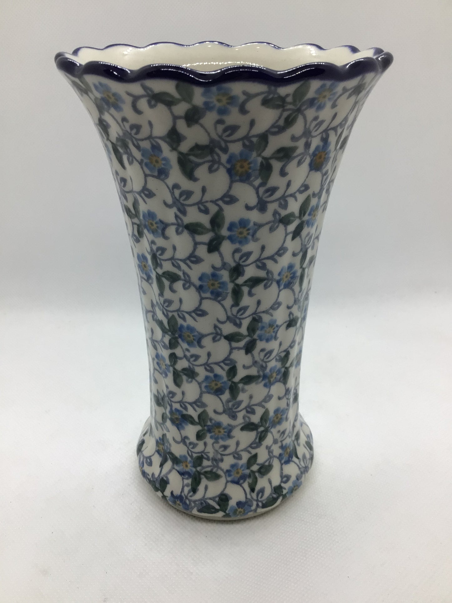 Sapphire Fluted Vase 7"