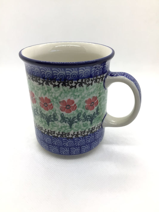 Red Daisies Straight Side Mug 12 oz